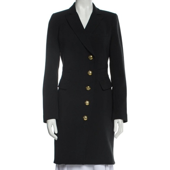 Smythe Asymmetrical Button Coat in black size 4 - Picture 1 of 10